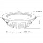Spot LED encastrable diamètre 230mm