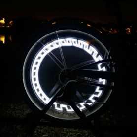 Valve LED blanche pour roue de vélo