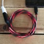 Cordon de recharge Micro USB lumineux rouge pour Smartphone