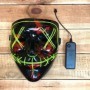 Masque LED lumineux vert d'Halloween