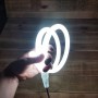 Néon LED flexible 360 rond blanc froid 220V direct étanche. Vendu au mètre