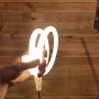 Néon LED flexible 360 rond blanc chaud 220V direct étanche. Vendu au mètre