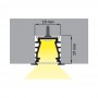 Profilé LED aluminium DEEP de 1m NOIR au détail