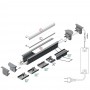 Profilé LED aluminium DEEP de 1m NOIR au détail