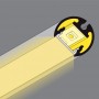 Profilé LED aluminium PEN XL rond de 1m au détail