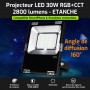 Projecteur LED connecté étanche RGB+CCT 30W 220V Mi-Light (MiBOXER)