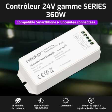 Contrôleur RGB+CCT 24V spécial pour la gamme SERIES de Mi-Light (MiBOXER)