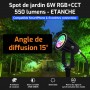Spot LED de jardin connecté étanche RGB+CCT 6W 220V Mi-Light (MiBOXER)