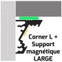 Support magnétique LARGE pour profilé LED aluminium