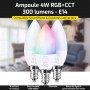 Ampoule LED connectée RGB+CCT E14 4W Mi-Light (MiBOXER)