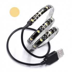 Led flexible USB blanc chaud 25cm
