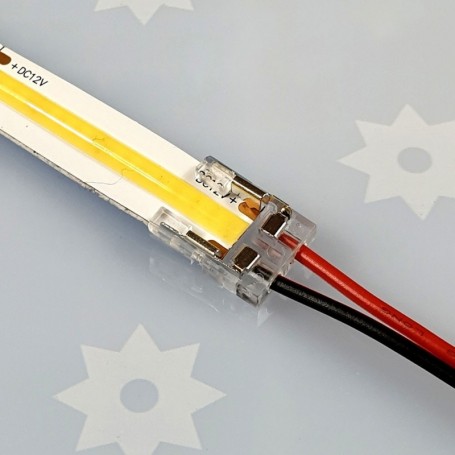 Raccordement du ruban LED COB sur le raccord d'alimentation