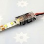 Raccord rapide ruban LED étanche mono 8mm vers fil électrique QuickLED