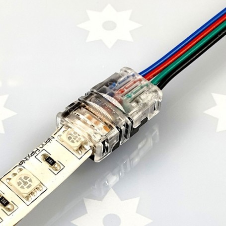 Branchement du ruban LED sur le raccord RGB rapide étanche