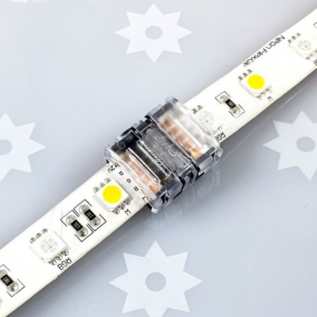 Branchement du ruban LED sur le raccord RGBW rapide étanche
