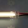 Ruban LED COB allumé avec le raccord d'alimentation