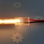 Ruban LED COB allumé avec le raccord d'alimentation
