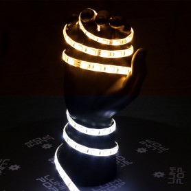 Ruban LED blanc variable 5m sur batterie