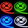Ruban LED néon RGB 24V étanche 5m. Lumière continue haute intensité