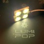Module 4 LED de 2,4W blanc chaud 3000K étanche 12V vendu à l'unité