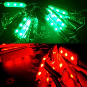 Chainette de 20 modules 3 LED de 0,72W multicolore RGB étanche 12V