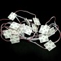 Chainette de 20 modules 4 LED de 2,4W blanc chaud 3000K étanche 12V