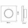 Dimensions du variateur LED mural