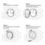 Mise en place du panneau LED rond mural