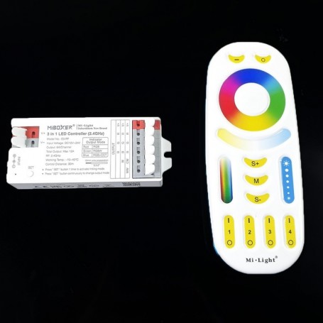 Kit contrôleur LED RGBW multizone avec télécommande
