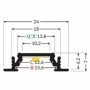 Profilé LED aluminium TRIO encastrable de 1m au détail