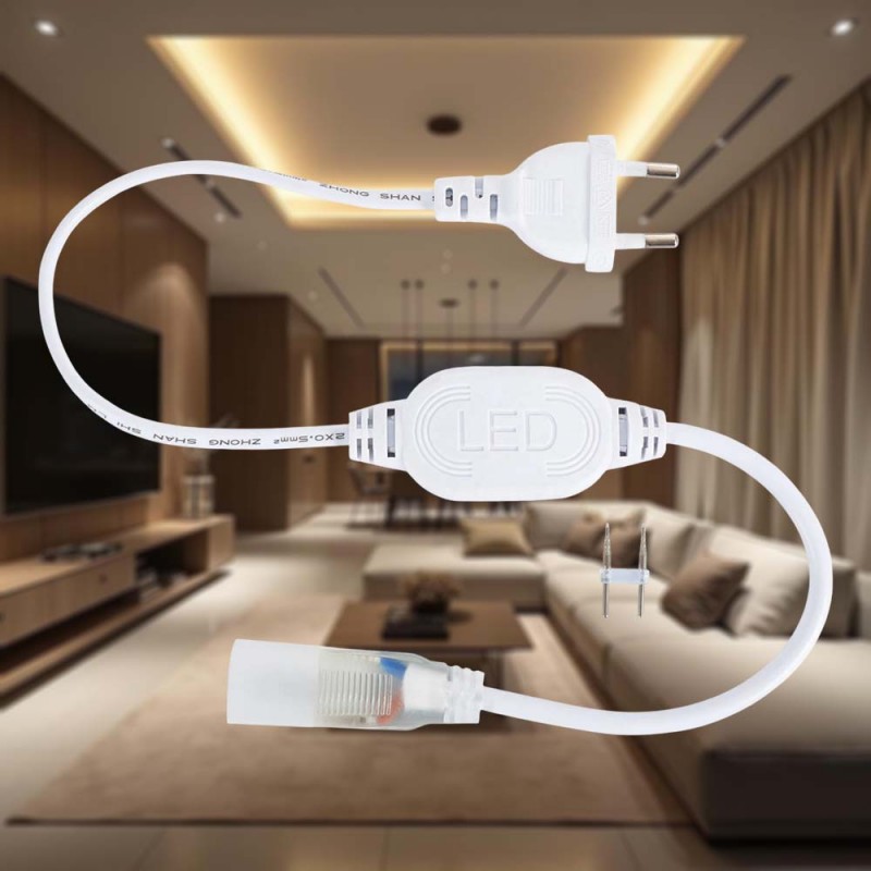 Kit de connexion pour ruban LED néon 220V direct sécable tous les 100cm