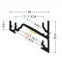 Profilé LED aluminium CORNER XL Noir de 1m au détail