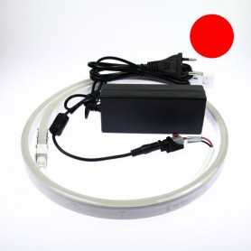 Kit 220V led néon flex slim rouge complet. De 1m à 10m au choix