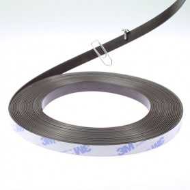 Bande magnétique 10mm avec dos autocollant spéciale ruban led