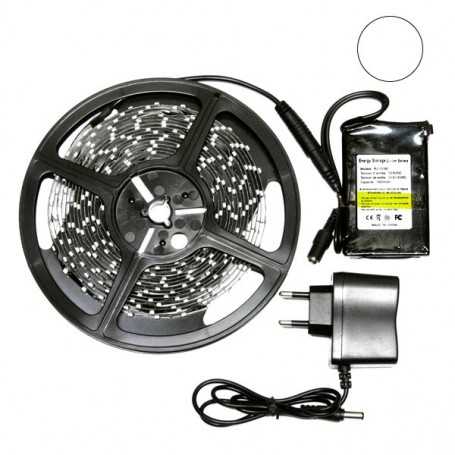 Kit bande led flexible blanc avec batterie rechargeable