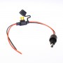 Connecteur jack mâle étanche avec porte fusible de protection