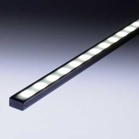 Profilé slim aluminium anodisé noir pour éclairage led