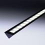 Profilé aluminium noir 1 mètre encastrable ou d'angle pour bandeau led kit complet