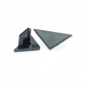 Capsules noires de terminaison pour profilé d'angle ou encastrable