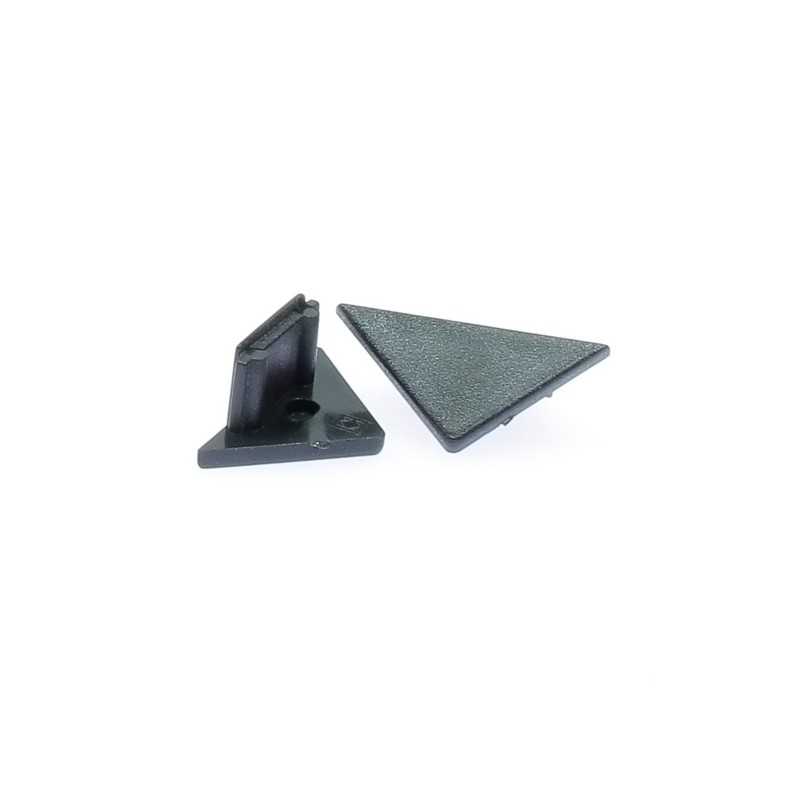 Bouchons de terminaison NOIRS pour profilé LED TRIO encastrable (x2)