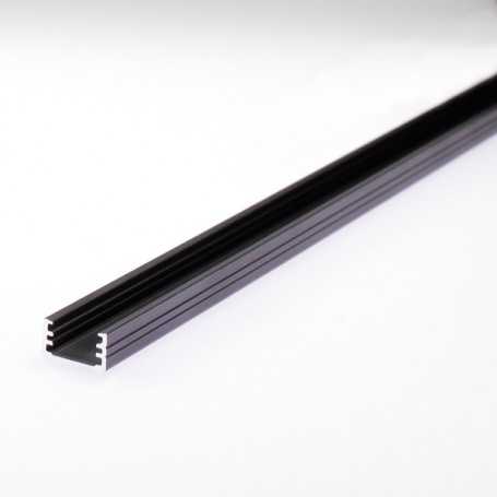 Profilé slim en aluminium anodisé noir pour bande led au détail