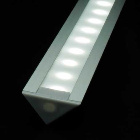 Profilé en aluminium anodisé de 1 mètre encastrable ou d'angle pour bande led complet