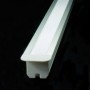 Profilé deep aluminium anodisé avec un diffuseur opaque et une capsule de terminaison