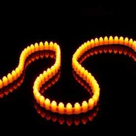 Ruban led silicone 96leds/m orange de 1m avec alimentation secteur