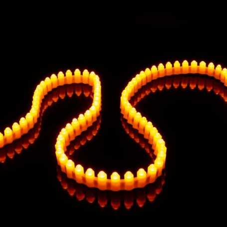 Ruban led silicone 96leds/m orange de 1m avec alimentation secteur