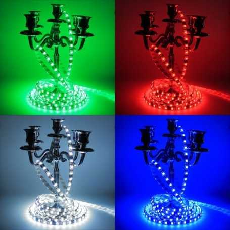 Ruban led RGB haute luminosité 2,5m kit 220V avec mini contrôleur et sa télécommande