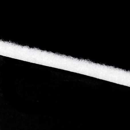 Bande Velcro blanche partie velours de 8mm de large pour bande led unicolore