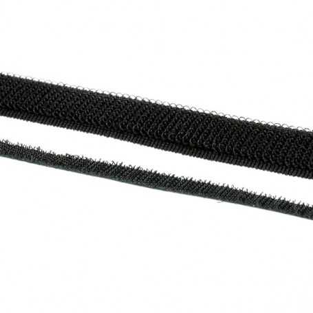 Kit Velcro noir avec partie crochet et partie velours élastique