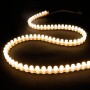 Bande LED silicone blanc chaud 12V 96LED/m étanche 1m