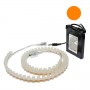 Kit batterie avec bandeau led silicone orange de 1m. Haute luminosité